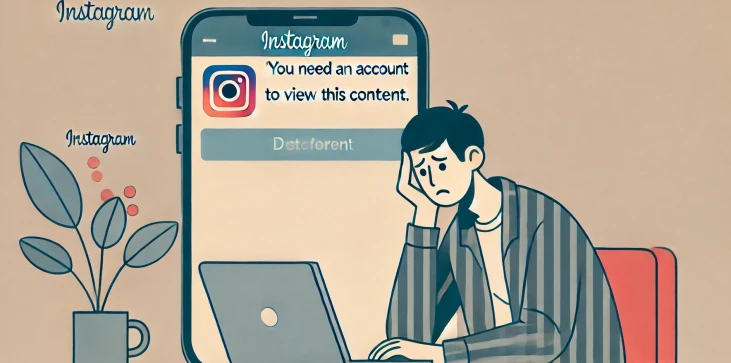 a sad person without instagram account